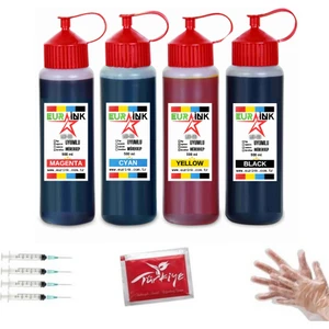 Epson L386 Yazıcı Uyumlu Mürekkep 500 ml x 4  Siyah ve Renkli Dolum Seti