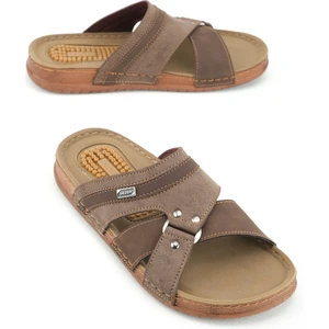 Yazlık Erkek Suni Deri Pu Taban Rahat Günlük Terlik