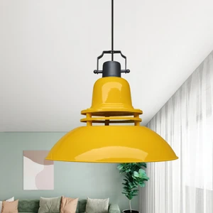 Endüstriyel Metal Büyük Boy Retro Sarı Sarkıt AYD-3668