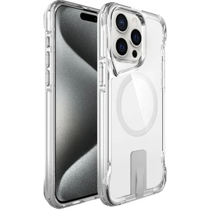 Case 4u Apple iPhone 15 Pro Max Kılıf Magsafe Şarj Özellikli  T-Max Standlı Kapak Şeffaf