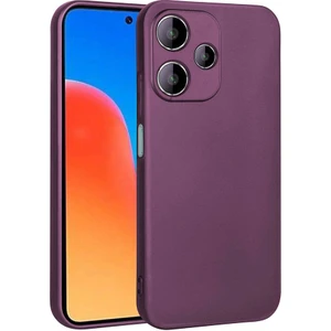 Case 4u Xiaomi Redmi 12 5g Kılıf Kamera Korumalı Klasik Mat Renkli Yumuşak Premier Silikon Mürdüm