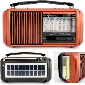 CM-318 Bt Solar(Enerjili)+Fenerli+Şarjlı+Pilli, USB ve Tf Card Okuyuculu, 3 Band, Mp3çalar