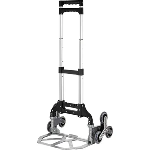 6 Tekerli 80KG Kapasiteli Merdiven Çıkabilen Katlanır Taşıma Arabası Koli Yük Paket Aracı