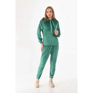 Kadın Zümrüt Soft Kadife Eşofman Takım