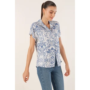 3711 Yarım Kol Gömlek - D.mavi