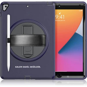 Apple iPad 10.2 8.nesil Kılıf Yatay Standlı Zırh Özellikli Kalem Bölmeli Defender Kılıf (Model A2270,A2428,A2429,A2430)
