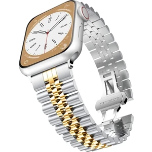 Cool Cold  Apple Watch 42/44/45/46/49 mm Ultra / Ultra2 10 9 8 Se 7 6 5 4 3 Paslanmaz Çelik Ayarlanabilir Rolex Metal Kordon