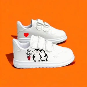 Amazoon Desing Penguen Baskılı Sneaker Çocuk Spor Ayakkabı