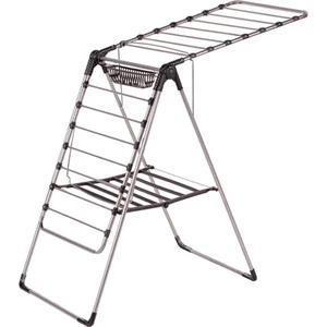 Kaliteli Siyah Kurutmalık Çamaşır Kurutma Askılığı Kalın Borulu Mandal Sepetlı