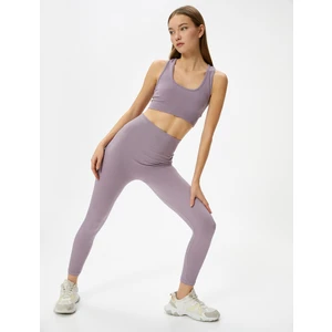 Ekstra Yüksek Bel Dikişsiz Spor Tayt Fitilli