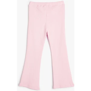 Basic Ispanyol Paça Tayt Pantolon Beli Lastikli Ribanalı