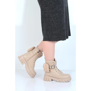 7660 Nut Bej Kışlık Kız Çocuk Bot