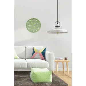 Dekoratif Renkli Daire Beton Duvar Saati 26 cm - İlkbahar
