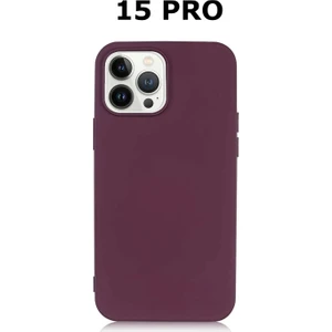 iPhone 15 Pro Mürdüm Silikon Kılıf
