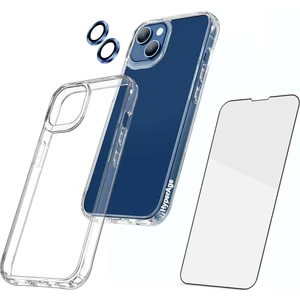 Iphone 13 Uyumlu Şeffaf Kılıf + Ekran Koruyucu + Kamera Koruyucu 360° Tam Koruma 3in1 Süper Set