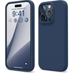 iPhone 15 Pro Max Mavi Titanyum Silikon Kılıf