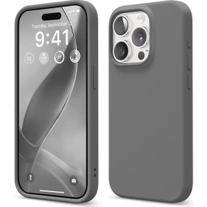 iPhone 15 Pro Max Gri Silikon Kılıf