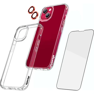 Iphone 13 Uyumlu Şeffaf Kılıf + Ekran Koruyucu + Kamera Koruyucu 360° Tam Koruma 3in1 Süper Set