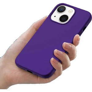 Iphone 14 Uyumlu Menekşe Mor Silikon Kılıf