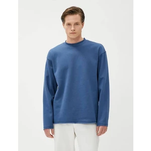 4WAM70124MK Koton Erkek Sweat Mavi
