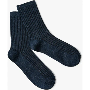 Çizgili Soket Çorap Kırçıllı Dokulu