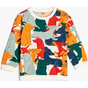 Sweatshirt Köpek Grafik Baskılı  Pamuklu