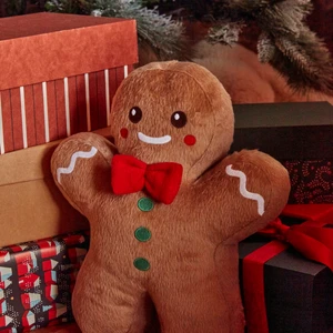 Yeni Yıl Kurabiye Adam Şekilli Yastık 32 cm - Ginger Man