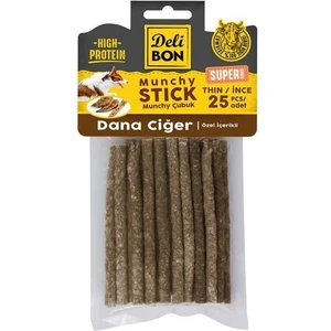Süper Munchy Çubuk Dana Ciğerli Köpek Çiğneme Kemiği Ince 25 Adet
