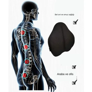 Medikal Visco Yeni Nesil Anatomik Bel Ofis Sırt Destek Minderi Bel Yastığı Ortopedik