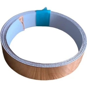 Bakır Folyo Iletken Bant - 10 mm x 1 Metre -- Akrilik Yapışkanlı