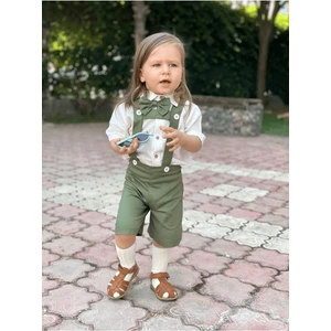 Ares Kids Fashion Salopet Takım Papyon Gömlek ve Salopet