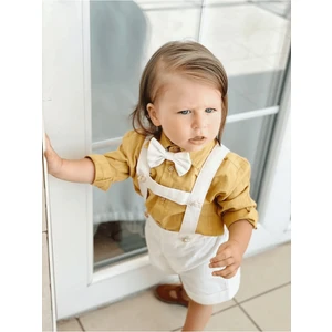 Ares Kids Fashion Salopet Takım Papyon Gömlek ve Salopet