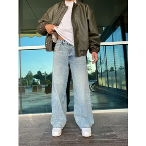 Buz Mavi Ekstra Bol Baggy Pantolon