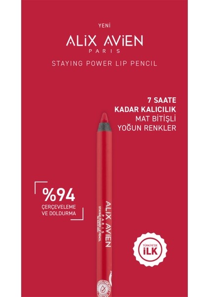 Uzun Süre Kalıcı Suya Dayanıklı Dudak Kalemi - Staying Power Lip Pencil 56 Wild Red