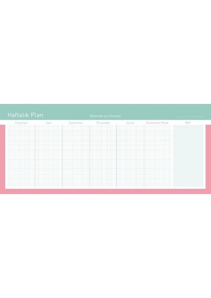 Haftalık Planlayıcı Yatay 1 28 x 12