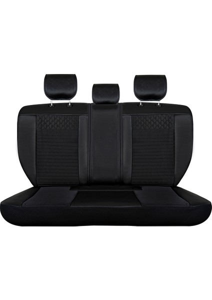 seat Cordoba Uyumlu Yarı Deri Oto Koltuk Kılıfı Ön/arka Tam Set (Aqua Seri) Siyah