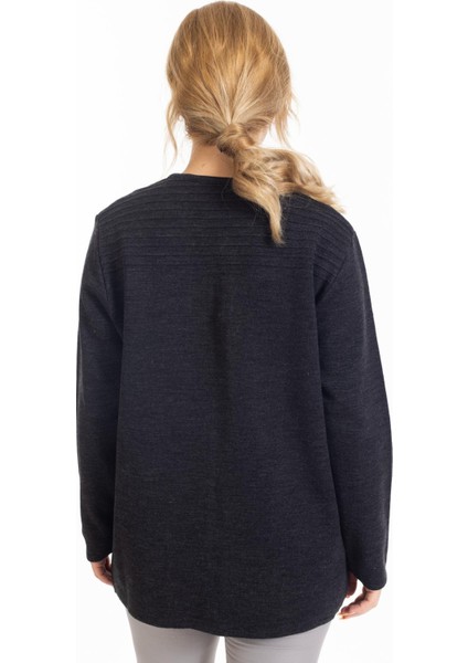 Yeni Sezon Çelik Örgü Sade Model Yuvarlak Yaka Düğmeli Anne Triko Hırka 7418 fırsatları