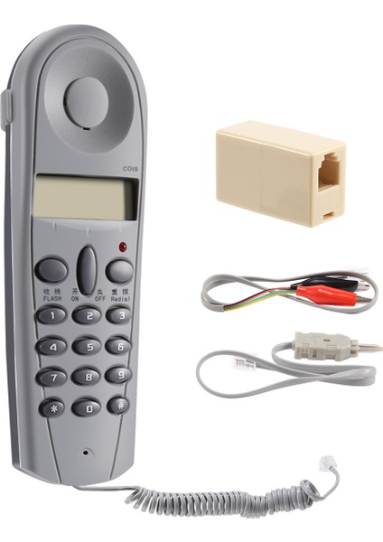 Telefon Telefon Butt Test Test Cihazı Yan Hakem Aracı Ağ Kablosu Seti Cihazı C019 Telefon Hattı Arızasını Kontrol Edin Gri Beyaz (Yurt Dışından)