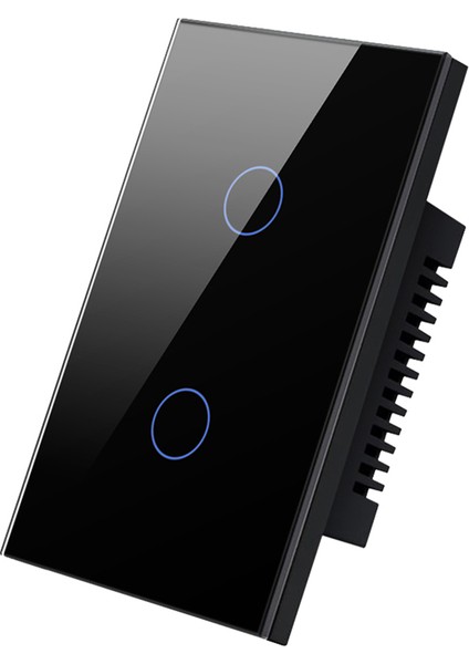 Tuya Zigbee Akıllı Işık Anahtarı, Nötr Tel Yok 2 Gang Gerekli Duvar Dokunmatik Anahtarı Alexa Için, Google Home Siyah Abd Fişi (Yurt Dışından)