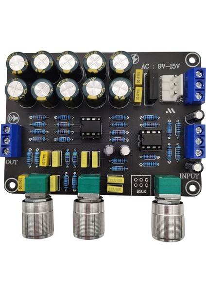 Çift NE5532 Değiştirilebilir Ton Preamp Kurulu Ses Tiz Bas Ayarı Ekolayzır Preamplifikatör Ton Kontrolü Preamplifikatör (Yurt Dışından)