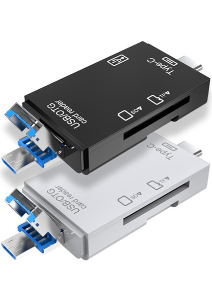 In 1 USB 3.0 Otg Kart Okuyucu Secure Digital Için/tf Kart Okuyucular Cep Telefonu Bilgisayarı Için Splitter Adaptörü-Siyah (Yurt Dışından)