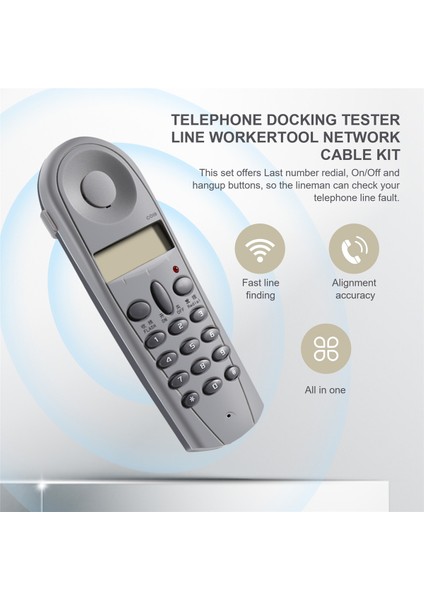 Telefon Telefon Butt Test Test Cihazı Yan Hakem Aracı Ağ Kablosu Seti Cihazı C019 Telefon Hattı Arızasını Kontrol Edin Gri Beyaz (Yurt Dışından) fırsatları