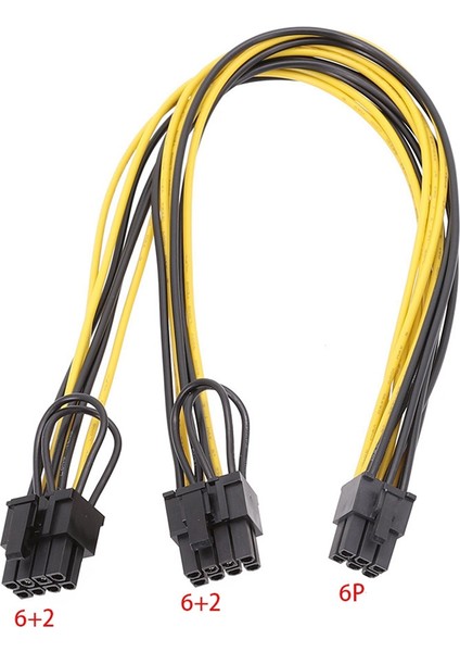 Bilgisayar Bağlantı Kablosu Grafik Kartı Güç Kablosu 6pin Erkek - Çift 8pin Erkek 30CM (Yurt Dışından) fırsatları