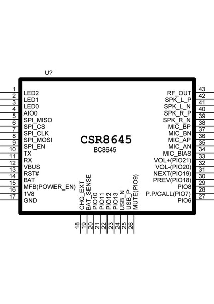 CSR8645 Bluetooth 5.0 Ses Modülü Düşük Kayıpsız Sıkıştırma Hoparlör Amplifikatörü (Yurt Dışından)