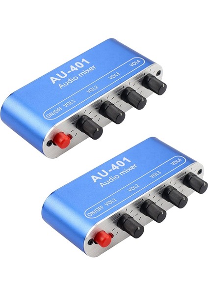 2 Adet Stereo Mikser (4 Giriş 1 Çıkış) Bireysel Kontrol Kartı Dıy Kulaklık Amplifikatör Kutusu DC12V (Yurt Dışından)