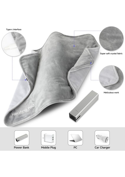 Isıtma Minderi Battaniye Ofis Koltukları Tip C Kablolu Ped Isıtıcı Hızlı Isıtma Elektrikli Sıcak Isıtma Yastığı (B) (Yurt Dışından) fiyatları