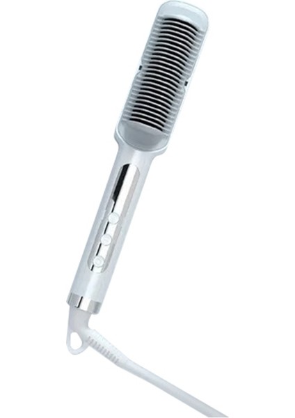 Düzleştirici Fırça Elektrikli Isı Tarak Düzleştirici Çok Hızlı Elektrikli Düzleştirme Tarak Beyaz Abd Plug (Yurt Dışından)