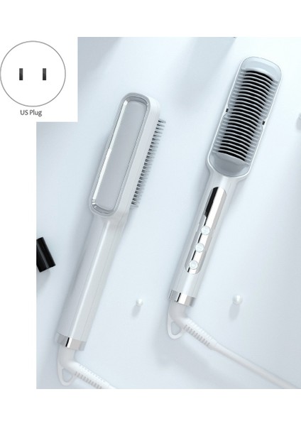 Düzleştirici Fırça Elektrikli Isı Tarak Düzleştirici Çok Hızlı Elektrikli Düzleştirme Tarak Beyaz Abd Plug (Yurt Dışından) fırsatları