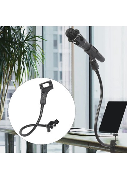 Mikrofon Standı 360 Derece Esnek Deveboynu Mikrofon Standı Ayarlanabilir Masa Mic Kol Klipsli Stand (Yurt Dışından)