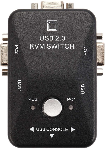 USB Kvm Switch Switcher 2 Port VGA Svga Switch Box USB 2.0 Mouse Klavye 1920X1440 Switch Box (Yurt Dışından)